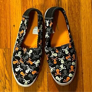 Tommy Bahama Women’s 7.5 Slip-on Orange Shoes Skeleton Halloween